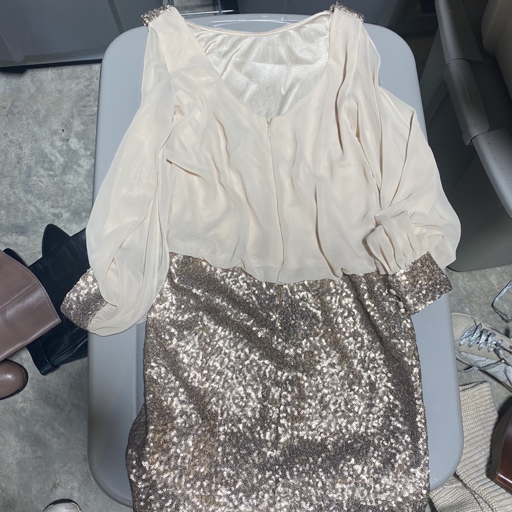 Champagne Colored Cache Dress - image 5